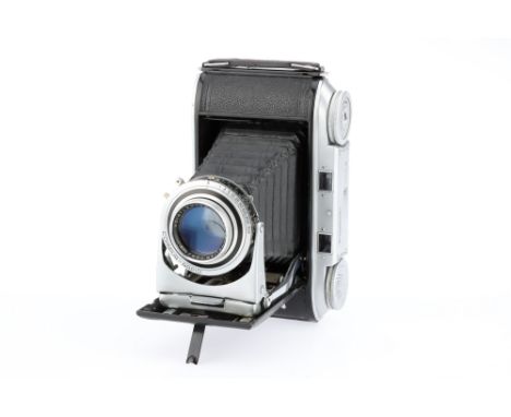 A Voigtlander Bessa II Medium Format Rangefinder Folding Camera, 1950-51, 6 x 9cm, with a Color-Heliar f/3.5 105mm lens, body