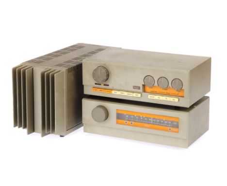 A Small Quad Hi-Fi System, including a Quad 33, Quad 303 Power Amplifier and Quad FM 3 Tuner, all untested (3)