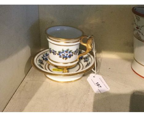 Early 19th century Continental porcelain cabinet cup and saucer possibl BerlinCondition report: Good overall condition. One f