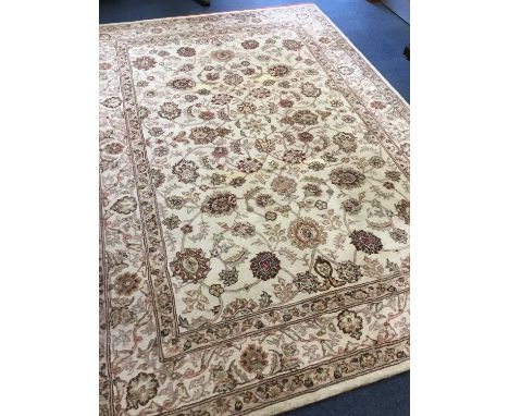 Chinese floral carpet on cream ground 330 x 206 cm