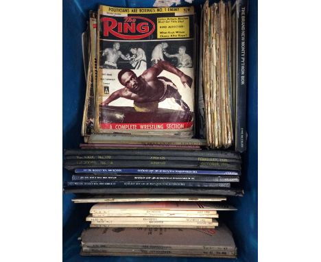 Box old magazines including 1960s The Ring, 1950s Encounter, Apollo etc