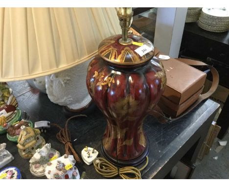 Moore Brothers style white glazed pottery lamp and one other (2)