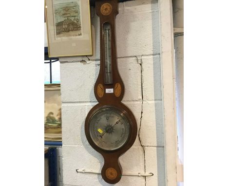 Edwardian mahogany banjo barometer
