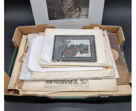 PRINTS &amp; ENGRAVINGS:&nbsp;a mixed collection of prints, engravings, drawings and watercolours, to include signed etching 
