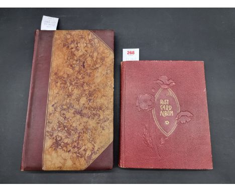 POSTCARDS:&nbsp;KENT: good collection of approx 190 postcards of Kent, some RP types noted, in 2 vintage albums. (2 albums) 