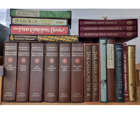 FOLIO SOCIETY:&nbsp;a collection of 20 volumes, all VG in slipcases, to include vols 1-6 Winston Churchill's 'The Second Worl