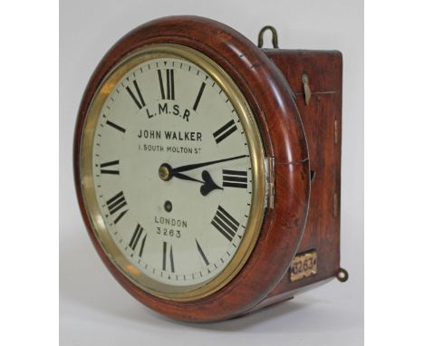 A John Walker, London Midland Scottish Railway clock, the 8" dial with Roman Numerals and signed L.M.S.R John Walker 1 South 