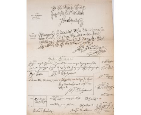 Theatre.- Shakespeare forgeries.- Malone (Edmond) An Inquiry into the Authenticity of Certain Miscellaneous Papers and Legal 