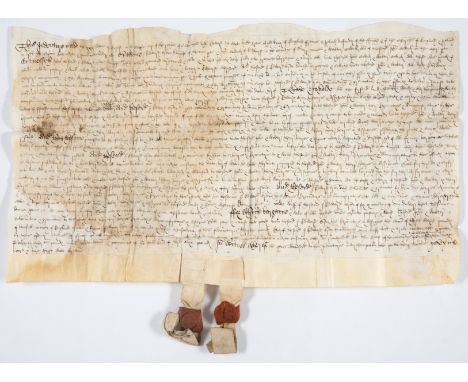 Surrey, Ewhurst.- Indenture, grant by Sir Edward Gray to John Cowycke &amp; Walter Cowycke his son, of land, meadow and pastu