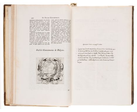 Early religion.- Blind scholar.- Didymus, Alexandrinus. De Trinitate libri tres. Nunc primum ex Passioneiano codice Græce edi