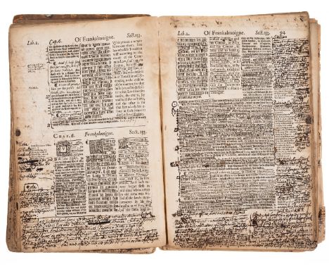 Extensively annotated.- Coke (Sir Edward) The First Part of the Institutes of the Lawes of England, third edition, engraved f