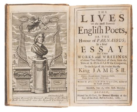 Theatre.- Winstanley (William) The lives of the most famous English poets, or The honour of Parnassus; in a brief essay of th