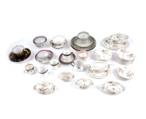 A selection of 19th Century and earlier tea and coffee wares, to include: Derby, Sevres, Worcester and others; together with 