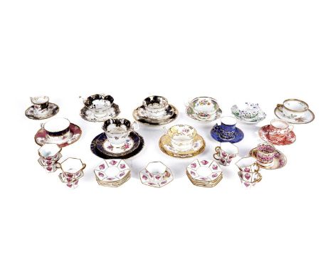 A collection of tea and coffee cups and saucers, to include: Coalport, Royal Crown Derby, Limoge, Rosenthal and others. (51)