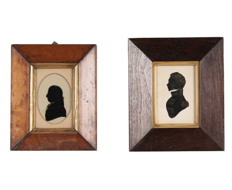 19th Century British SchoolA Silhouette of a British Officer,signed "Ayeton", gouache with gilt highlights,19.5 x 16.5cms, to
