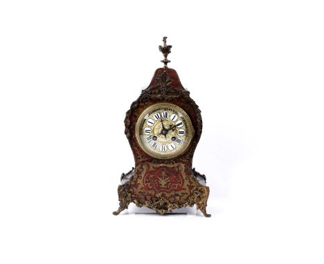 Marti Cie: a 19th Century ormolu mounted and ebonised boulle style 8-day mantel clock, with two train eight day movement with
