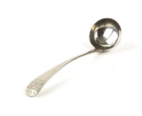 George III Scottish silver toddy ladle by J. McKay, Edinburgh 1806, 15 cm long 