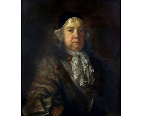 17th / 18th century British school, portrait of a gentleman wearing cap and a lace cravat, thought to be Sir Matthew Hale (16