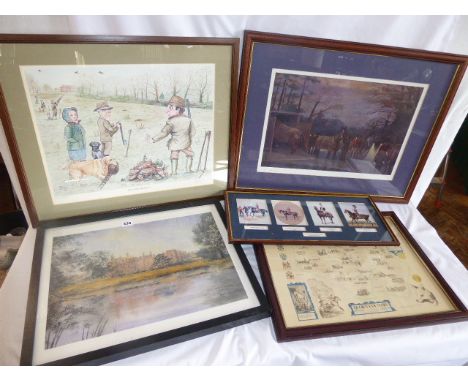 Sundry prints - Quorn Country, Faithful Retriever, Bryn, Hunting print - Cawthorne etc.(5)