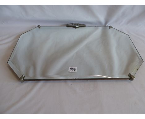 Art deco frameless mirror