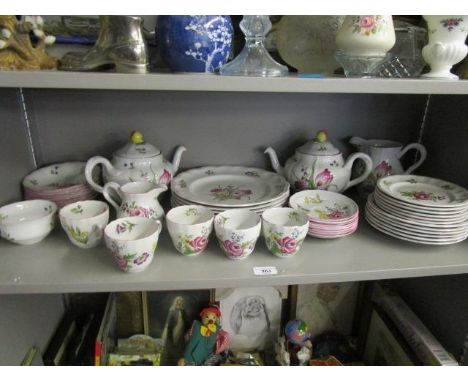 A Spode, Marlborough Sprays pattern part dinner and tea service, A/F 