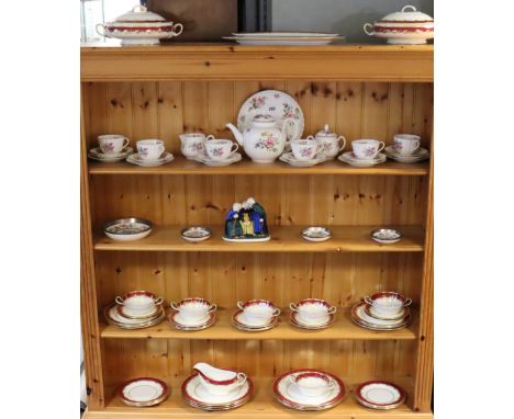 A Royal Worcester fine bone china “Roanoke” twenty-three-piece part tea service; an Aynsley china forty-one-piece part dinner