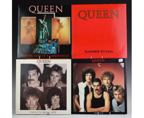 Queen - 7 twelve inch singles comprising Radio GaGa, I Want To Break Free, Hammer To Fall, Thank God It's Christmas, One Visi