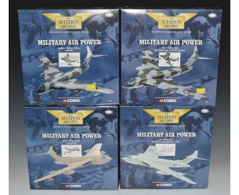 Four Corgi The Aviation Archive 1:144 scale diecast model aircraft to include Handley Page Victor K.2 Falklands, AA31601 and 