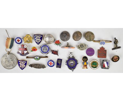 Enamel and other badges to include New Forest Cycling Club, bowls, RNLI Ladies Life Boat Guild, WVS, Sound Service, Women's A