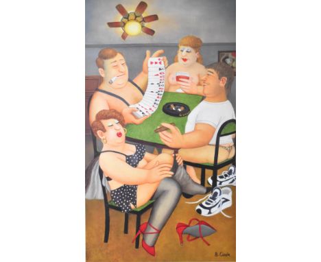 Beryl Cook (1928-2008) signed limited edition (90/650) print 'Strip Poker', with gallery blind stamp and certificate of authe