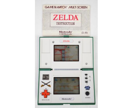 Nintendo Zelda Multi Screen Game &amp; Watch with instruction manual, 1989, ZL-65.