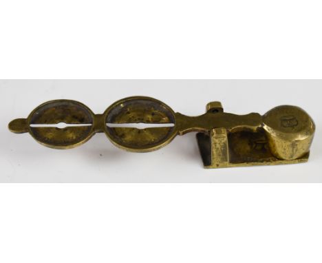 Set of brass rocker type sovereign scales