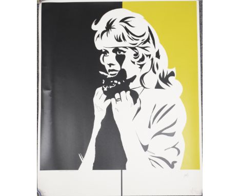 Charles Uzzell Edwards 'Pure Evil'&nbsp;(born 1968) signed limited edition (41/100) screen print 'Crazy Cat Lady', Bridget Ba