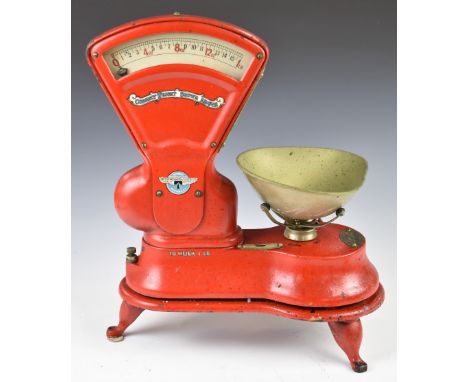 British Weighers and Slicers Ltd, Sheffield shop counter scales, with double sided scale, height 45cm