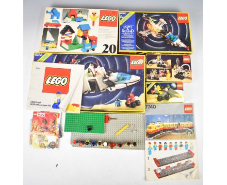 Four Lego Light &amp; Sound System sets comprising 6783 Sonar Transmitting Cruiser, 6780 XT Starship, 6847 Space Dozer and 68