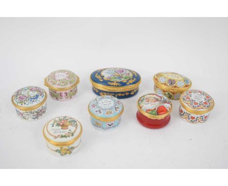 Small collection of Halcyon Days enamel boxes (8)