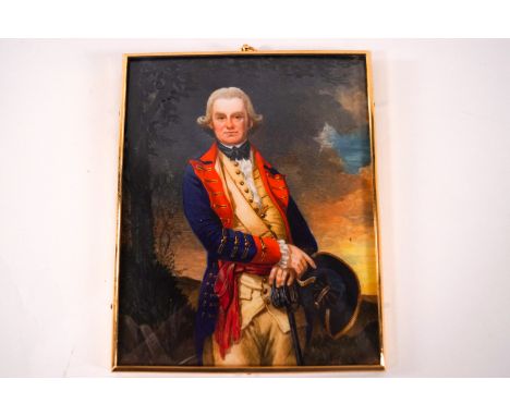 Michael Bartlett (1922-2008), Portrait of an Officer of the Royal Horseguards (The Blues), watercolour on ivorine, 12cm x 9.5
