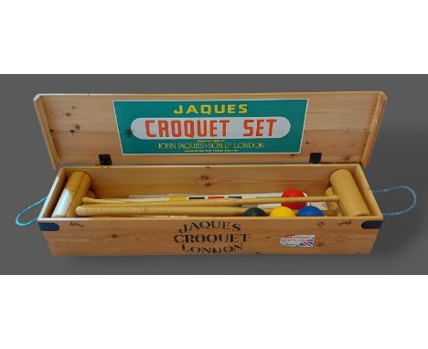 A croquet set by John Jaques &amp; Son Ltd London within original box 