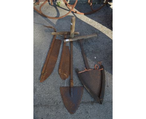 Farming Tools Including Hay Shovels and Hay Cutting Blades 
