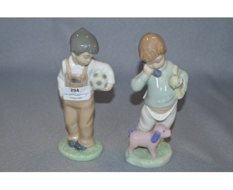 Pair of Nao Lladro Figurines - Young Boys 