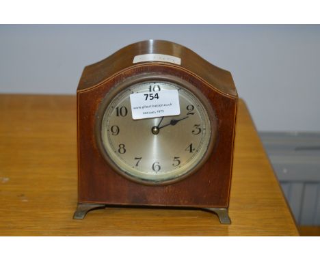 Edwardian Mahogany Inlaid Mantel Clock 