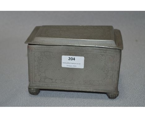 Georgian Pewter Caddy Box 