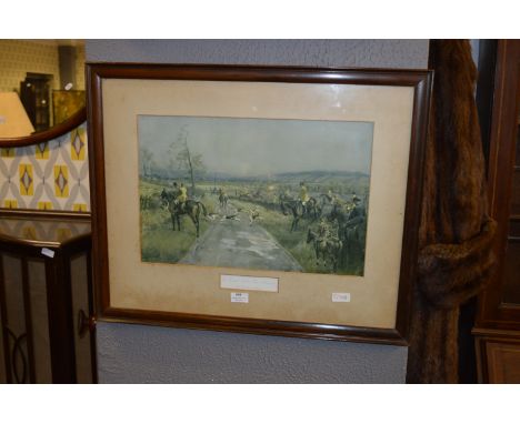 Framed Hunting Print - South Knotts Fox Hounds 