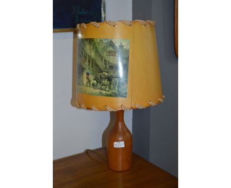 1970's Teak Table Lamp 