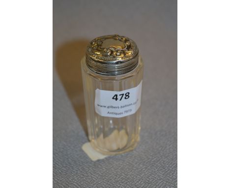 Silver Topped Glass Jar - London 1907 