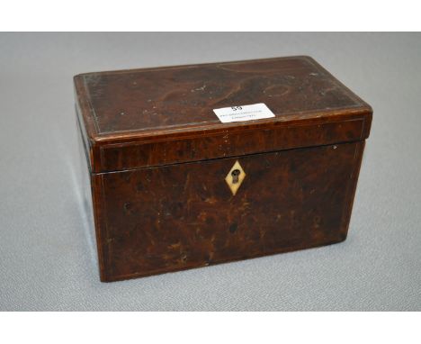 Burr Walnut Tea Caddy 