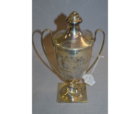 Hallmarked Silver Lidded Trophy - Birmingham 1911, Approx 362g 