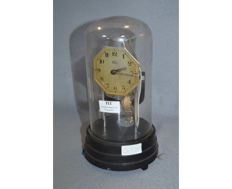 Glass Dome Cased Bulle Magneto Clock 