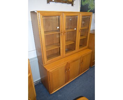 Ercol Wall Display Unit with Three Glazed Doors 