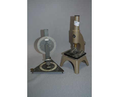 1960's Microscope and Level Balance Instrument 